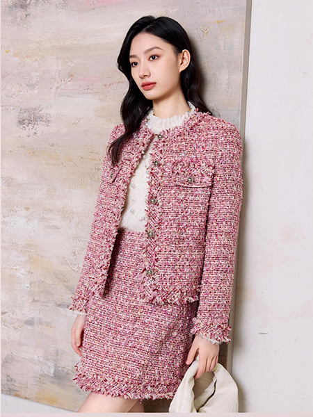 桑索女装品牌2025春夏小香风套裙