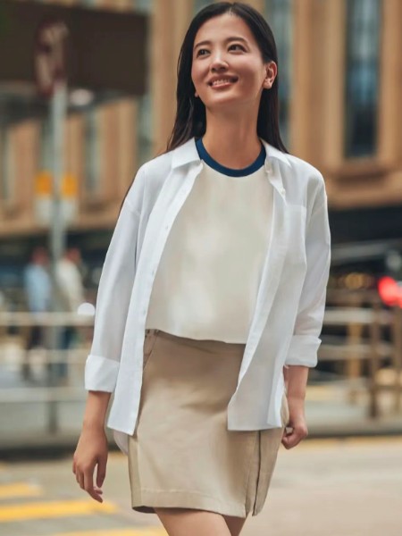 Giordano佐丹奴(Giordano)休闲牛仔品牌最新产品展示白色七分袖